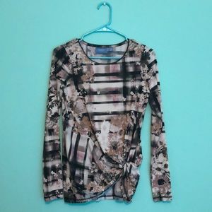 Simply Vera Vera Wang Floral Long sleeve blouse